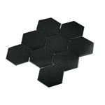 Gio Black Matte 4" Hexagon Porcelain Mosaic Tile-Porcelain Mosaic-American Tile Depot