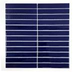 Gio Cobalt Blue Glossy 1" X 6" Stacked Linear Porcelain Mosaic Tile-Porcelain Mosaic-American Tile Depot