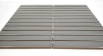 Gio Gray Glossy 1" X 6" Stacked Linear Porcelain Mosaic Tile-Porcelain Mosaic-American Tile Depot