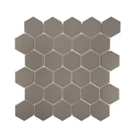 Gio Taupe Matte 2" Hexagon Porcelain Mosaic Tile-Porcelain Mosaic-American Tile Depot