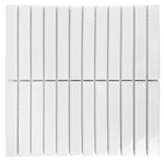 Gio White Matte 1" X 6" Stacked Linear Porcelain Mosaic Tile-Porcelain Mosaic-American Tile Depot