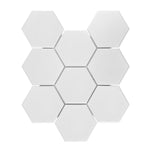 Gio White Matte 4" Hexagon Porcelain Mosaic Tile-Porcelain Mosaic-American Tile Depot