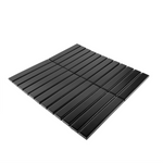 Gio Black Matte 1" X 6" Stacked Linear Porcelain Mosaic Tile-Porcelain Mosaic-American Tile Depot