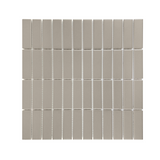 Gio Taupe Matte 1" X 3" Stacked Linear Porcelain Mosaic Tile