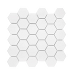 Gio White Matte 2" Hexagon Porcelain Mosaic Tile-Porcelain Mosaic-American Tile Depot