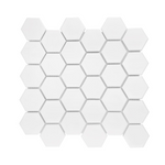 Gio White Matte 2" Hexagon Porcelain Mosaic Tile-Porcelain Mosaic-American Tile Depot