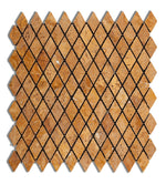 Gold / Yellow Travertine 1" Diamond Tumbled Mosaic Tile-Travertine Mosaic-American Tile Depot