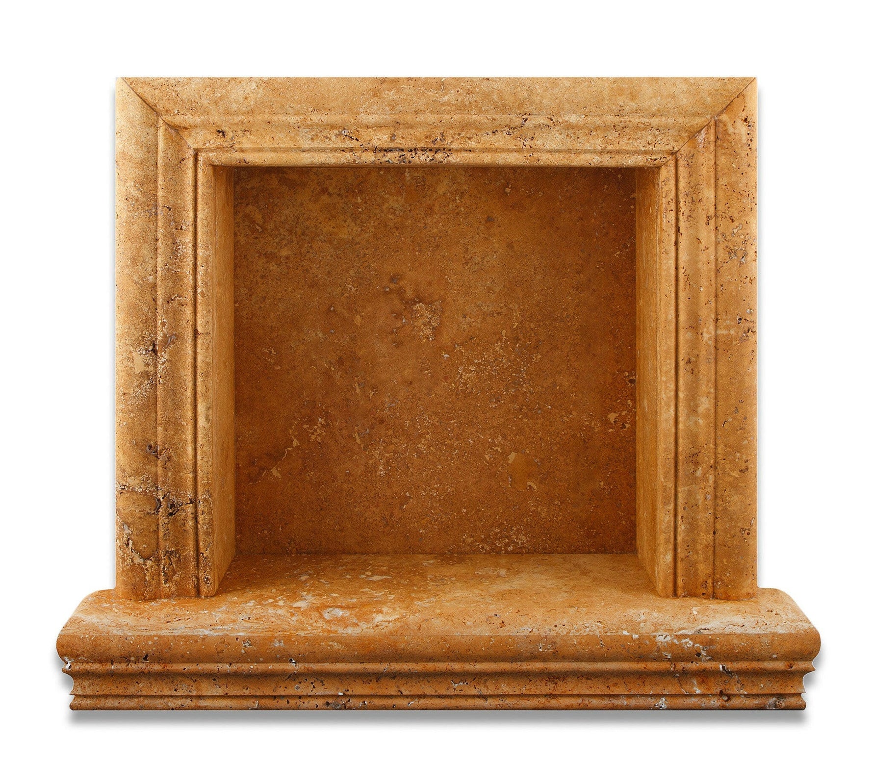 Gold / Yellow Travertine Hand-Made Custom Shampoo Niche / Shelf - SMALL - Honed-Accessories-American Tile Depot