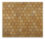 Gold / Yellow Travertine Tumbled 2'' Hexagon Mosaic Tile-Travertine Mosaic-American Tile Depot