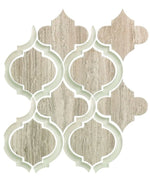 Grace Grey Arabesque Waterjet Mosaic Wall Tile-Mixed Mosaic-American Tile Depot