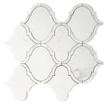 Grace Pearl Snow White Arabesque Waterjet Mosaic Wall Tile-Mixed Mosaic-American Tile Depot