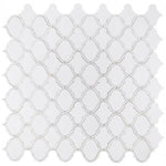 Grace Pearl Thassos New Arabesque Waterjet Mosaic Wall Tile-Mixed Mosaic-American Tile Depot