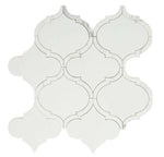 Grace Precious Bianco Arabesque Waterjet Mosaic Wall Tile-Marble Mosaic-American Tile Depot