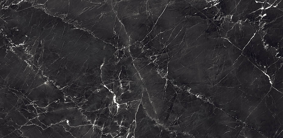 24 X 48 Grigio Black Polished Marble Look Porcelain Tile-Porcelain Tile Large Formate-American Tile Depot