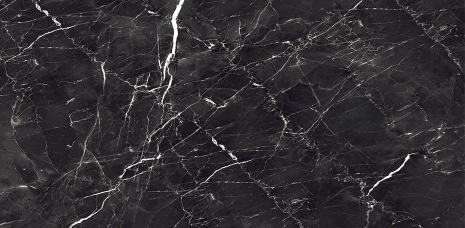 24 X 48 Grigio Black Polished Marble Look Porcelain Tile-Porcelain Tile Large Formate-American Tile Depot