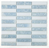 Groove Crystal Ocean Polished Linear Marble Mosaic Tile-Marble Mosaic-American Tile Depot