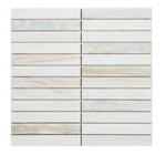 Sample of Groove Eura Wood Honed Linear Marble Mosaic Tile-Sample-American Tile Depot