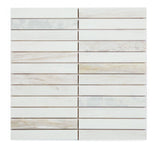 Groove Eura Wood Honed Linear Marble Mosaic Tile