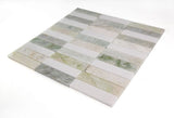 Groove Green Polished Linear Marble Mosaic Tile-Marble Mosaic-American Tile Depot