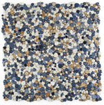 Venus Night Blue Pebble Porcelain Mosaic Tile-Porcelain Mosaic-American Tile Depot