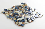 Venus Night Blue Pebble Porcelain Mosaic Tile-Porcelain Mosaic-American Tile Depot