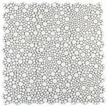 Venus Noon Fancy White Pebble Porcelain Mosaic Tile-Porcelain Mosaic-American Tile Depot