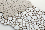 Venus Noon Fancy White Pebble Porcelain Mosaic Tile-Porcelain Mosaic-American Tile Depot