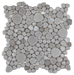 Venus Noon Grey Pebble Porcelain Mosaic Tile-Porcelain Mosaic-American Tile Depot