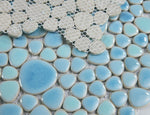 Venus Noon Jewel Blue Pebble Porcelain Mosaic Tile-Porcelain Mosaic-American Tile Depot