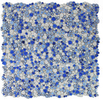 Venus Noon Sapphire Pebble Porcelain Mosaic Tile-Porcelain Mosaic-American Tile Depot