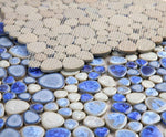 Venus Noon Sapphire Pebble Porcelain Mosaic Tile-Porcelain Mosaic-American Tile Depot