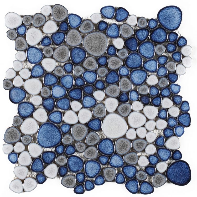 Venus Night Sky Pebble Porcelain Mosaic Tile-Porcelain Mosaic-American Tile Depot