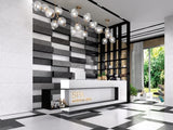 12 X 24 Harley Lux Black Semi-Polished Porcelain Tile