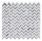 Herringbone Blue Polished Marble Mosaic Tile-Marble Mosaic-American Tile Depot