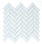 Herringbone Dolomite Polished Marble Mosaic Tile-Marble Mosaic-American Tile Depot