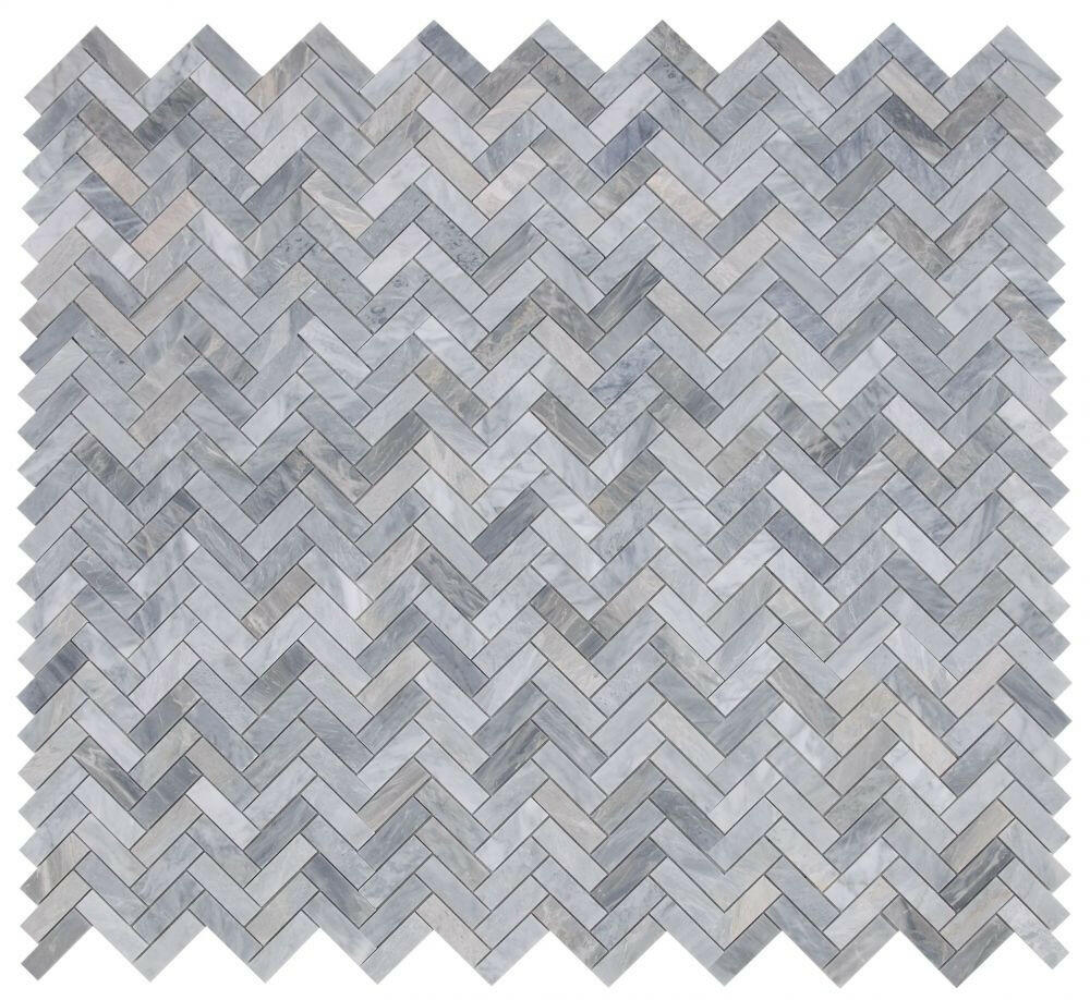 Herringbone Italian Grey Honed Marble Mosaic Tile-Marble Mosaic-American Tile Depot