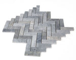 Herringbone Italian Grey Honed Marble Mosaic Tile-Marble Mosaic-American Tile Depot