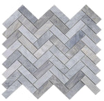 Herringbone Italian Grey Honed Marble Mosaic Tile-Marble Mosaic-American Tile Depot