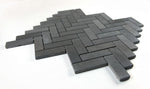 Herringbone Basalt Marble Mosaic Tile-Marble Mosaic-American Tile Depot