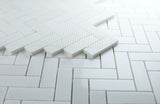 Herringbone Dolomite Polished Marble Mosaic Tile