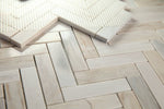 Sample of Herringbone Eurasian Polished Marble Mosaic Tile-Sample-American Tile Depot