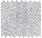 Sample of Herringbone Italian Blue Honed Marble Mosaic Tile-Sample-American Tile Depot