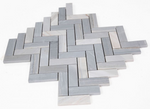 Herringbone Italian Blue Honed Marble Mosaic Tile-Marble Mosaic-American Tile Depot