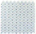 Herringbone Royal Sapphire Marble Mosaic Tile-Marble Mosaic-American Tile Depot