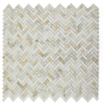 Herringbone Sunrise Honed Marble Mosaic Tile-Marble Mosaic-American Tile Depot