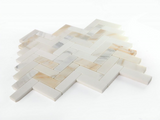 Herringbone Sunrise Honed Marble Mosaic Tile