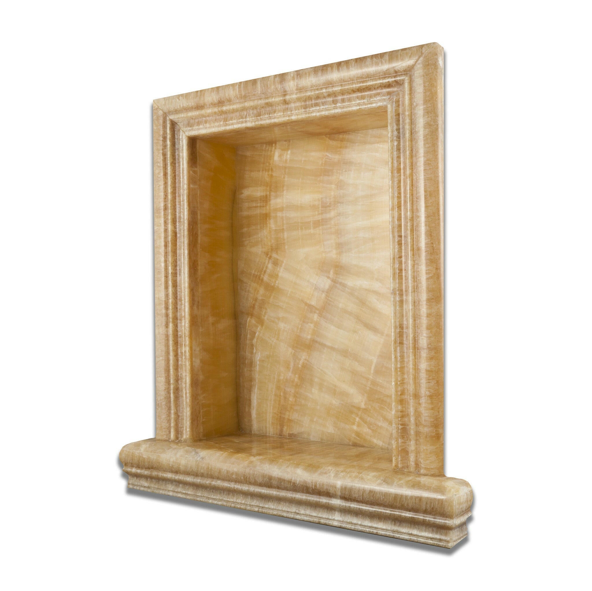 Honey Onyx Hand-Made Custom Shampoo Niche / Shelf - LARGE - Polished-Accessories-American Tile Depot