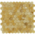 Honey Onyx Polished 1'' Hexagon Mosaic Tile-Onyx Mosaic-American Tile Depot