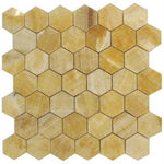 Honey Onyx Polished 2'' Hexagon Mosaic Tile-Onyx Mosaic-American Tile Depot