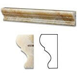 Honey Onyx Polished 2 X 12 Crown Mercer Molding Trim-Onyx Molding/Trim-American Tile Depot